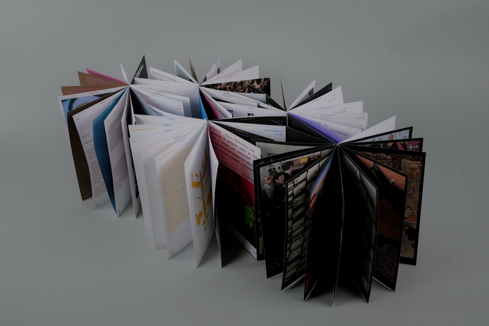CLUTTER As a T(  )L accordion book form