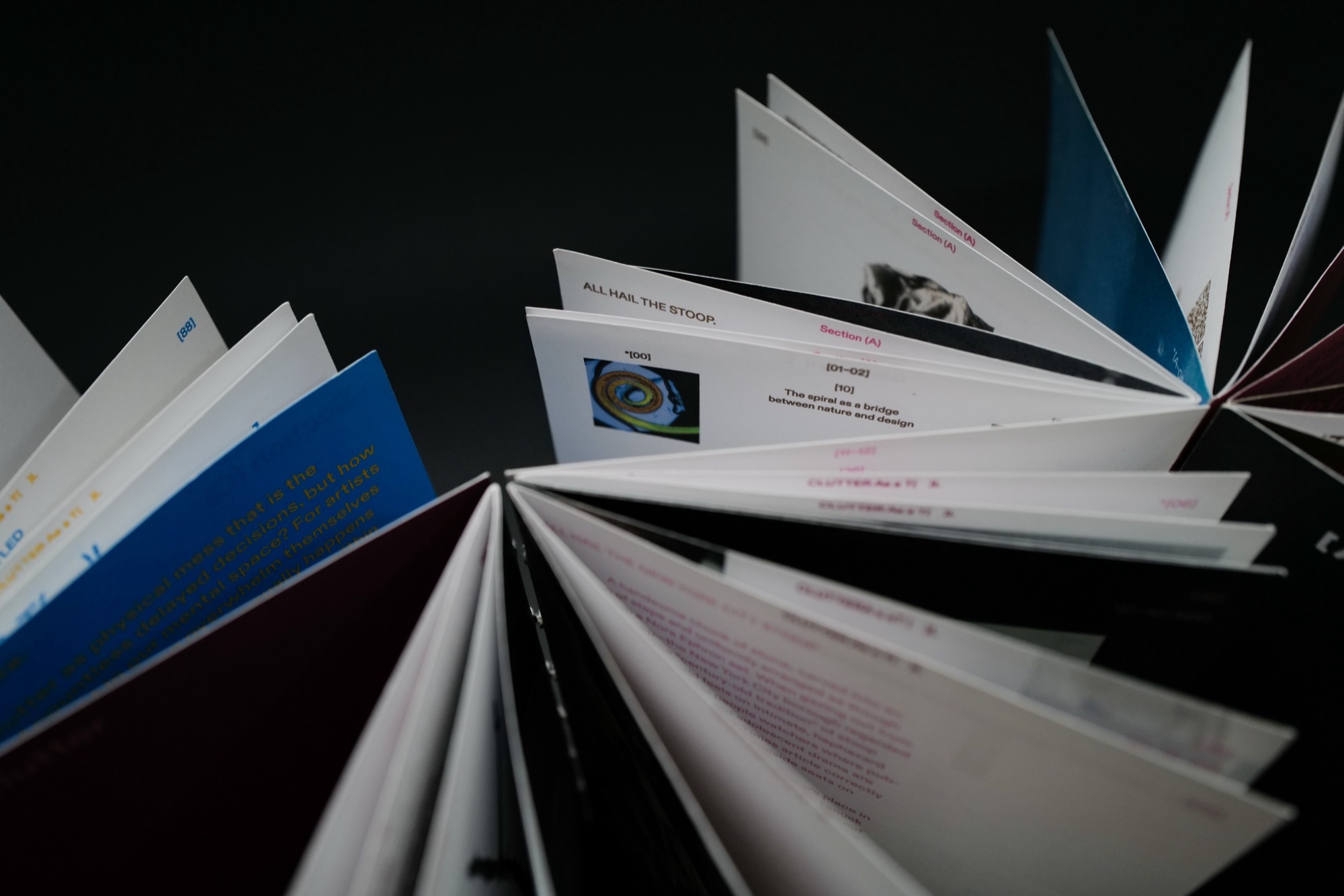 CLUTTER As a T(  )L fanned booklet detail