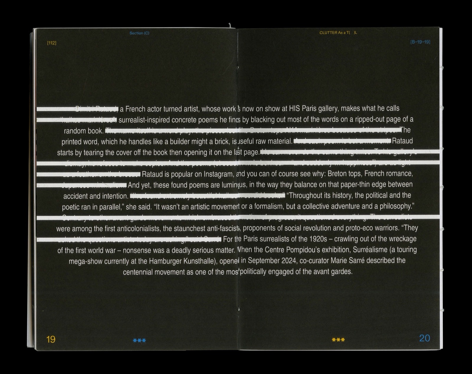CLUTTER spread C 19-20